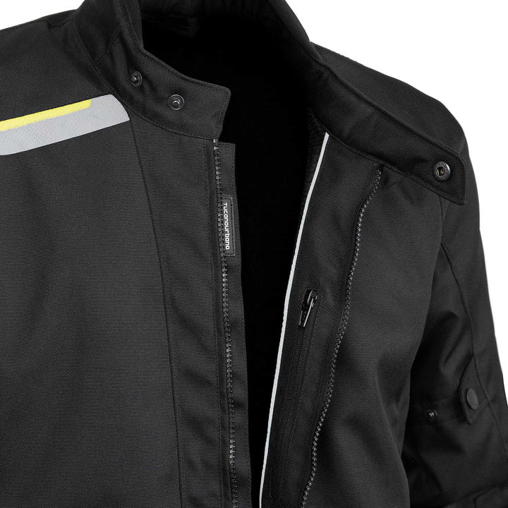 Giacca Texwork in Tessuto Nero Giallo Fluo Tucano Urbano