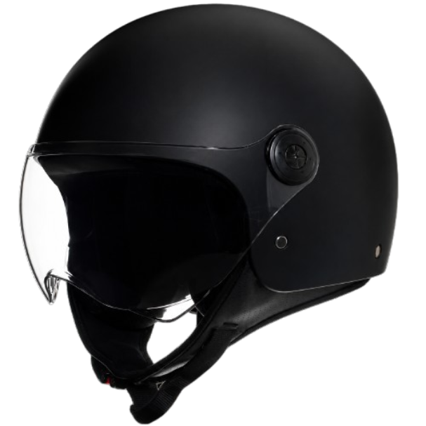 Casco Demi-Jet Jfm - 900NO Nero Opaco