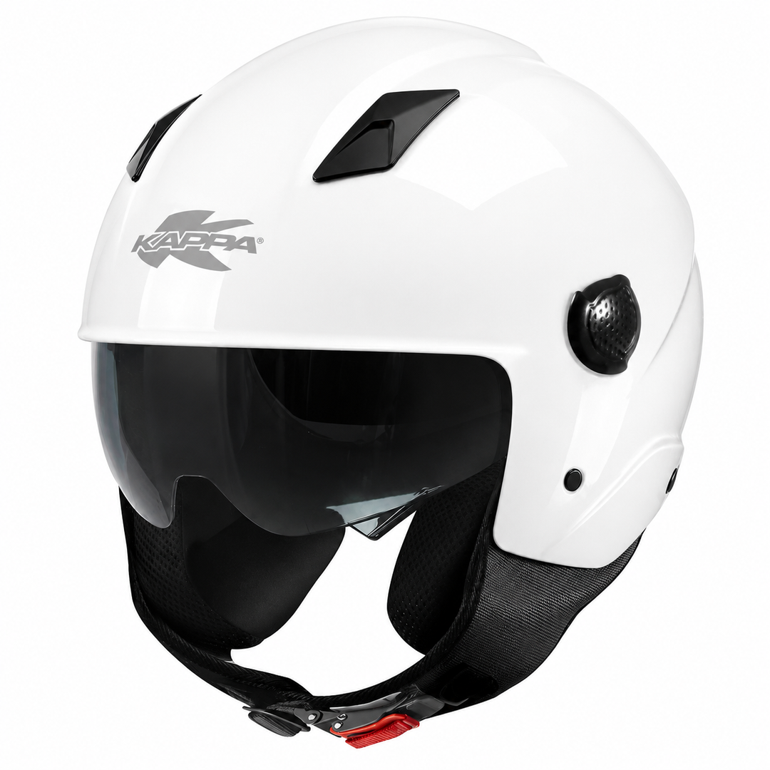 Casco Demi-Jet Kappa KV58 - Bianco Lucido