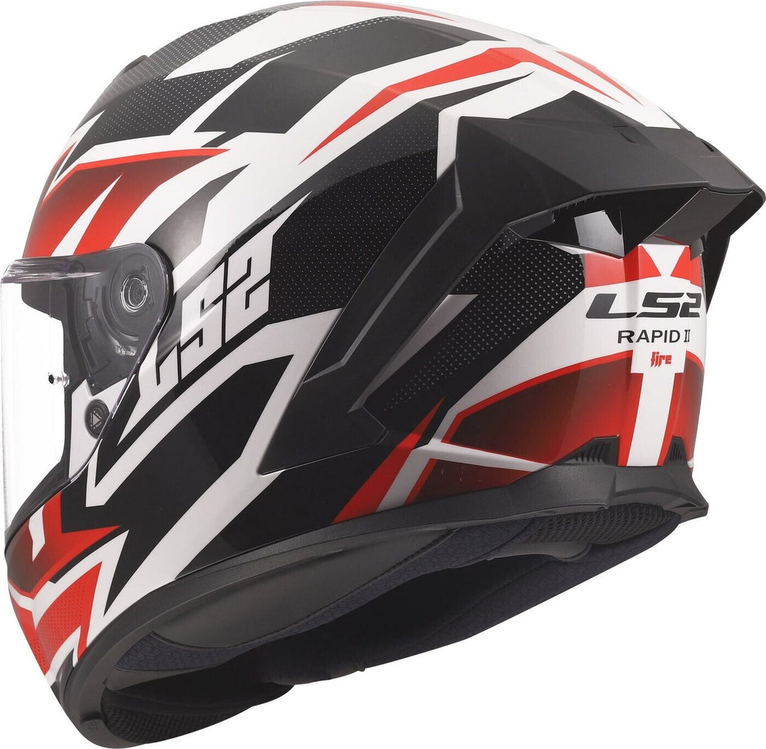 Casco Integrale LS2 Rapid III - XTREM - Bianco Nero Rosso