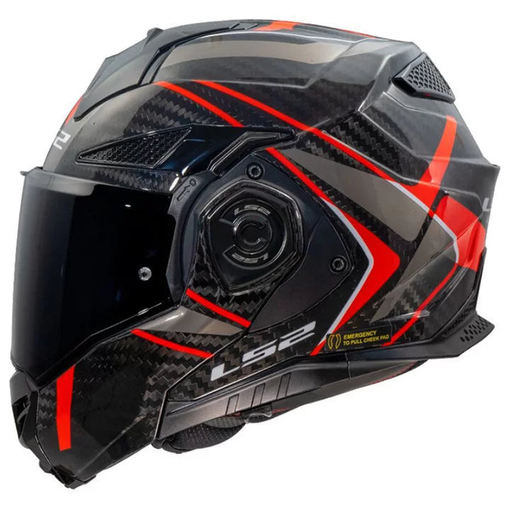 Casco Modulare LS2 - Advant x Carbon Future II Gloss Red