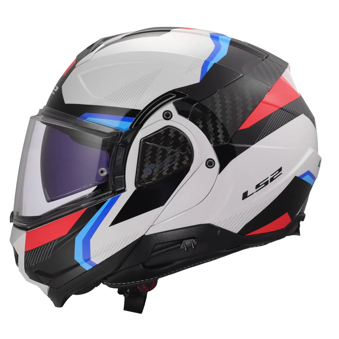 Casco Modulare LS2 Advant II - Triple Bianco-Blu-Rosso
