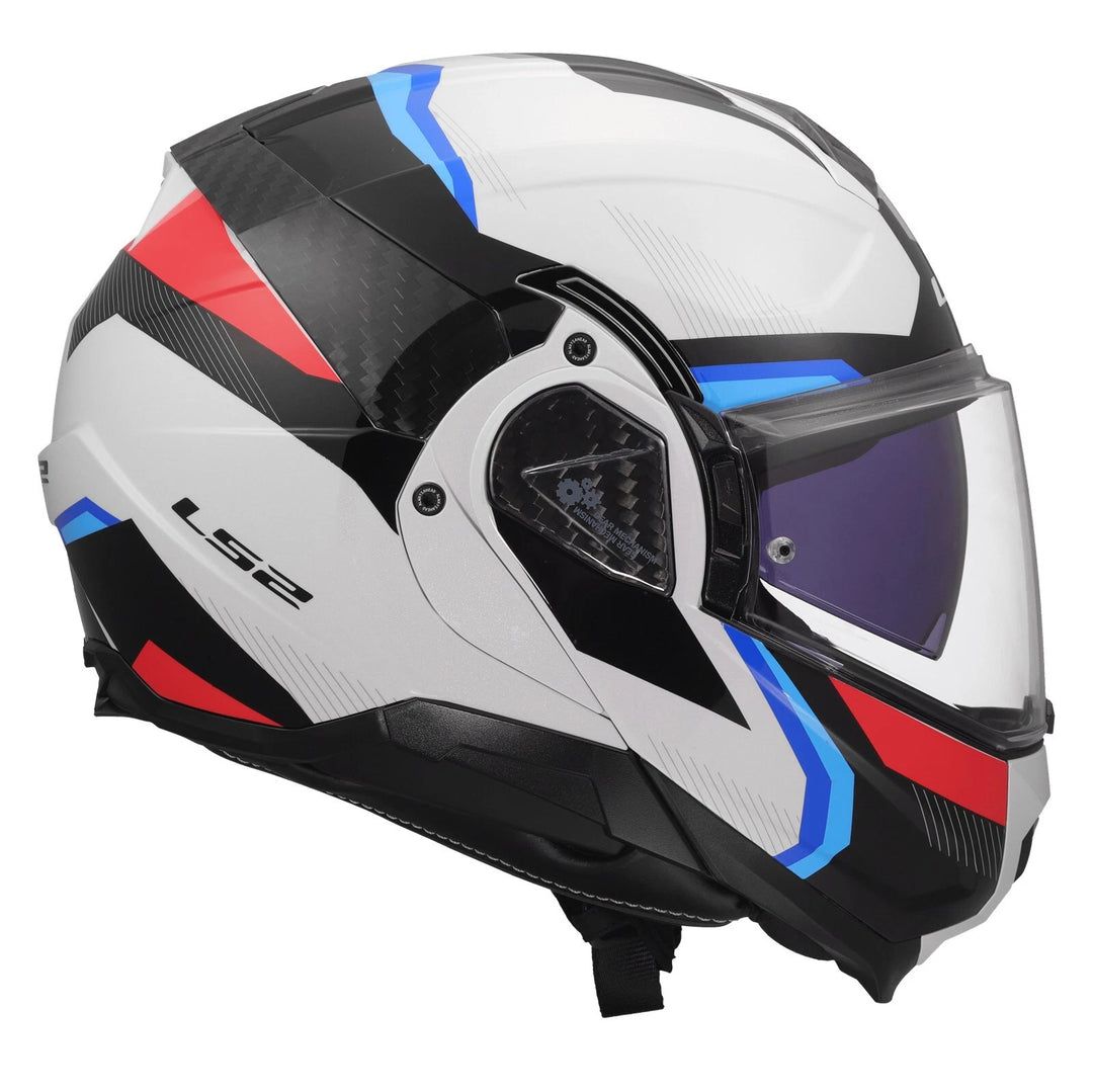 Casco Modulare LS2 Advant II - Triple Bianco-Blu-Rosso