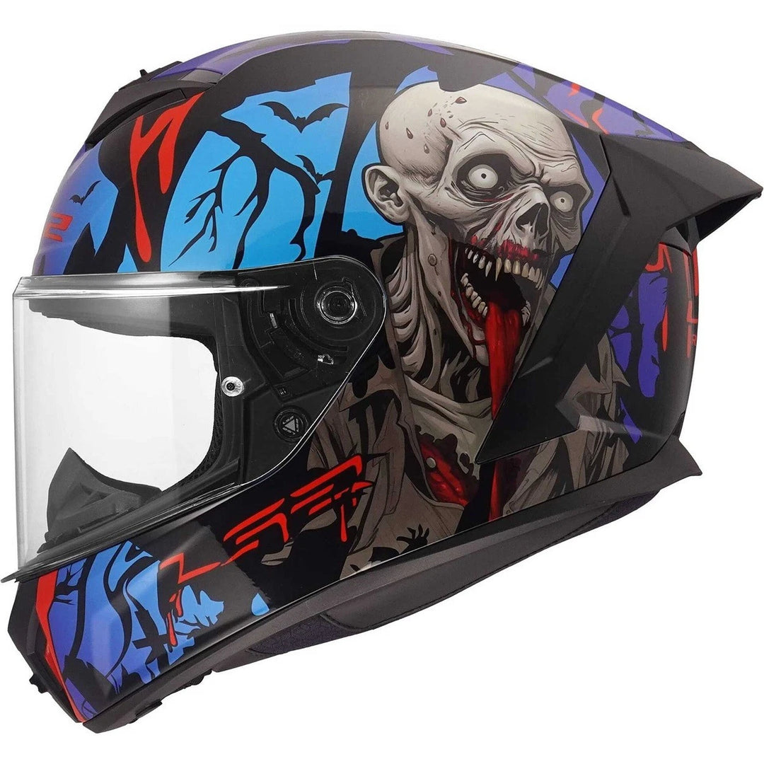 Casco Integrale LS2 Rapid III - Zombie - Nero Rosso