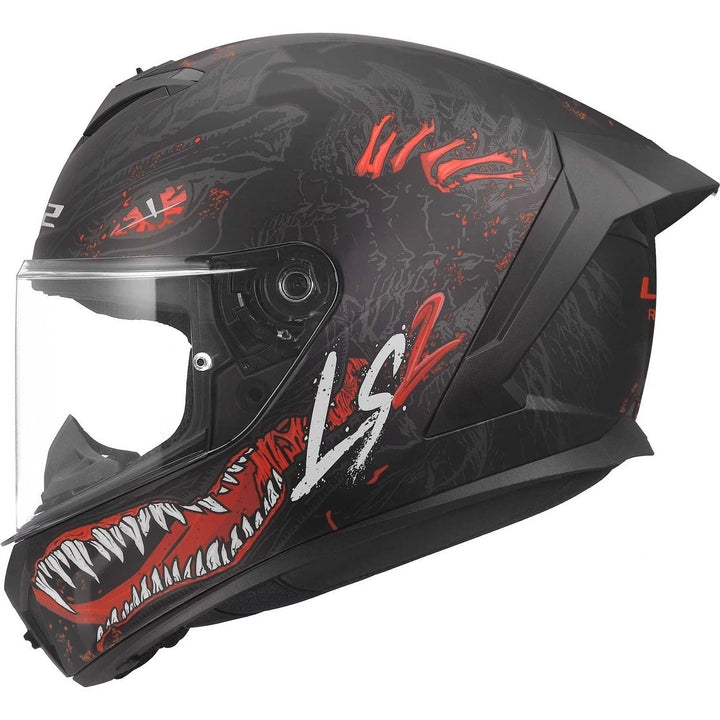 Casco Integrale LS2 Rapid III - Kaiju- Nero Rosso Bianco Opaco