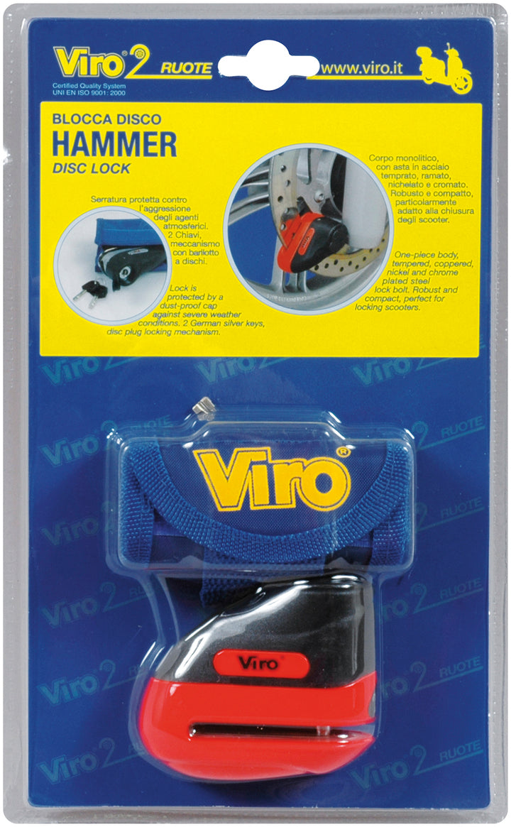 Antifurto Bloccadisco VIRO art. 153 - HAMMER Ø 5,5 mm Arancione
