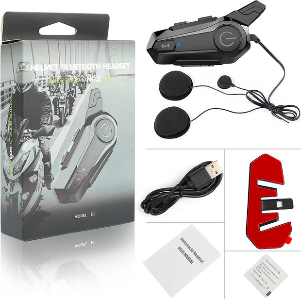 Interfono Auricolare Bluetooth Multifunzionale per casco - Helmet Headset  Motor Rider's NO.1 choice Model: E1 - con cancellazione del rumore - Musica  stereo - Impermeabile per casco integrale – La Lambretta Moto