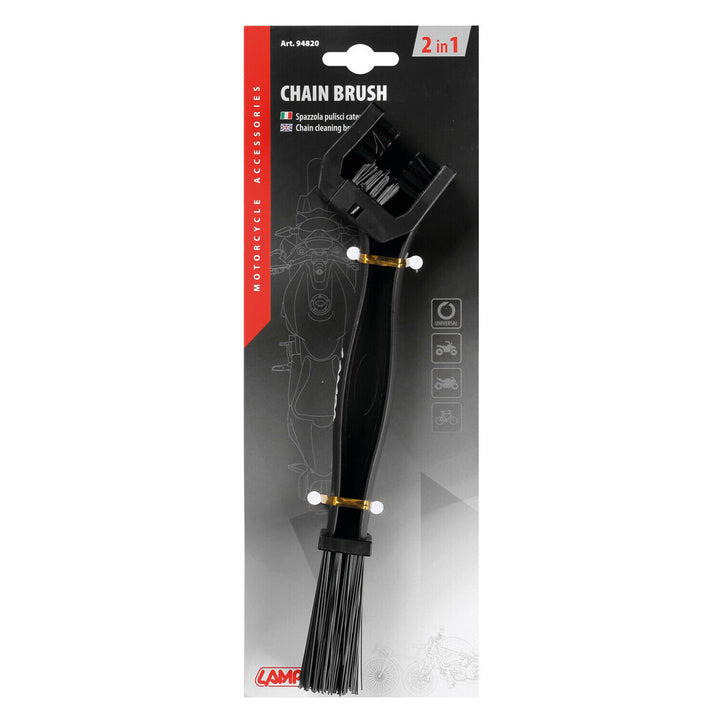 Spazzola pulisci catena per ciclo e moto - LAMPA