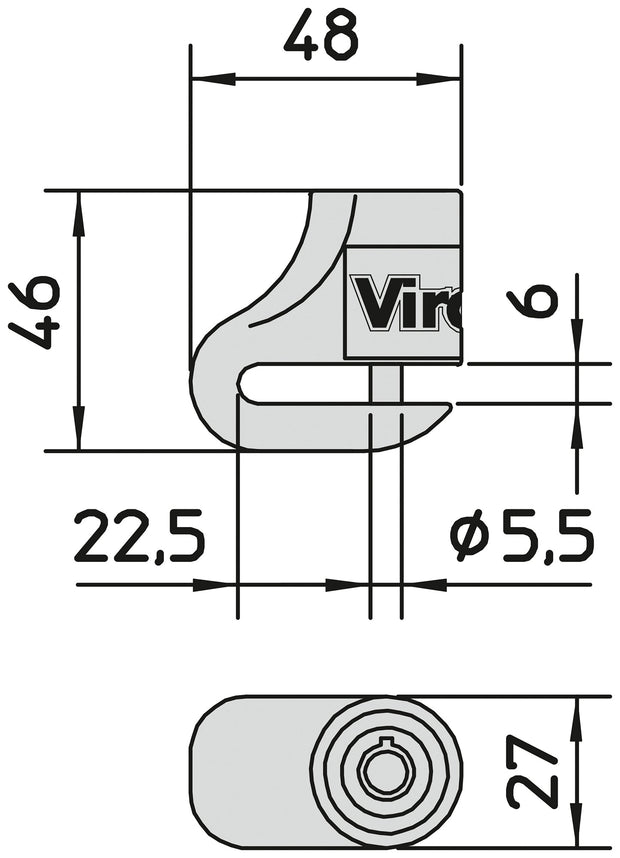 Antifurto Bloccadisco VIRO art. 135 - NEW STOPPER MOTO Ø 5,5 mm Rosso