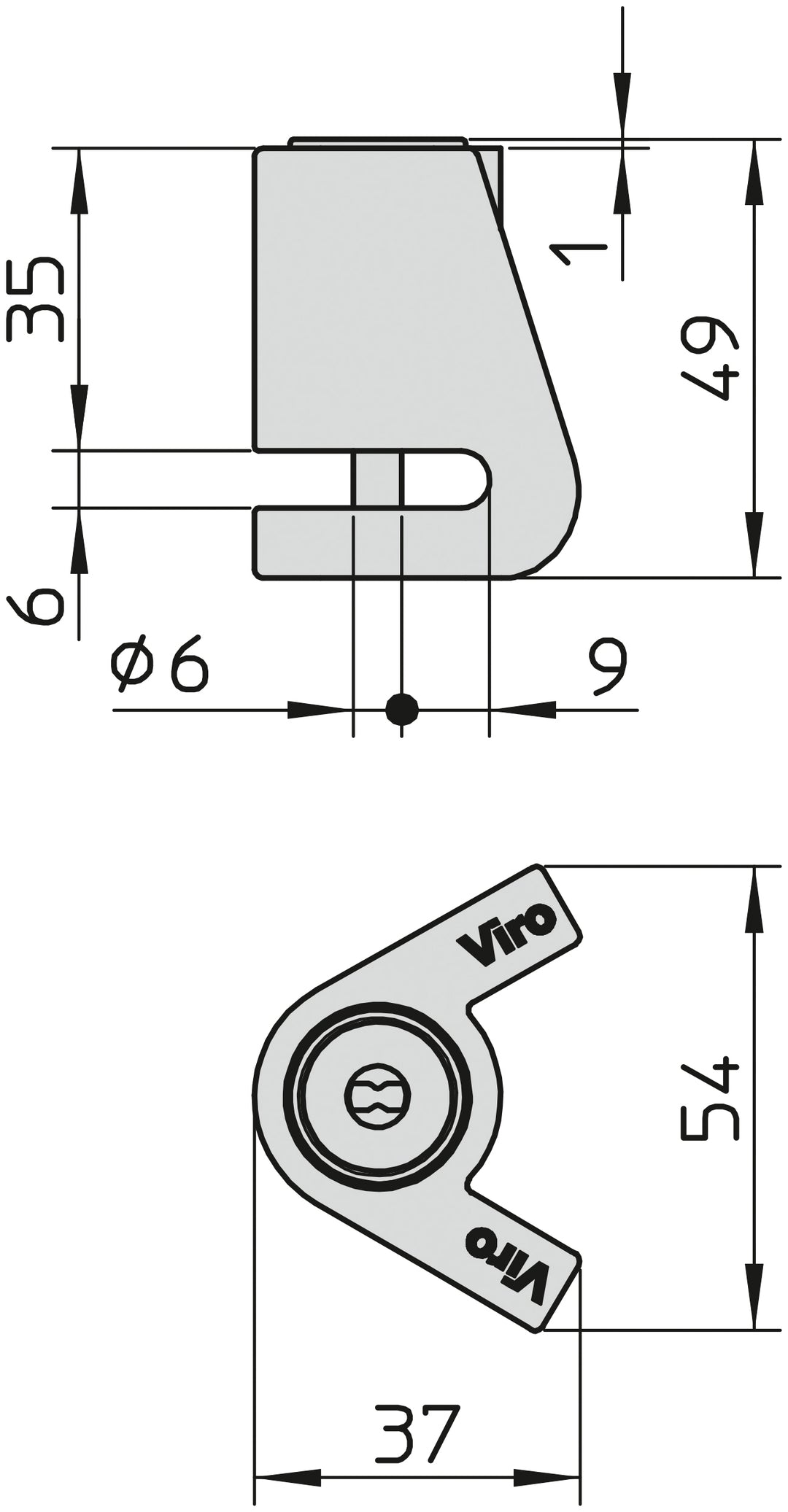Antifurto Bloccadisco VIRO art. 136 - NEW STOPPER MOTO Ø 6 mm Finitura Acciaio