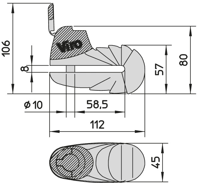 Antifurto Bloccadisco VIRO art. 155.47 - ARMADILLO Ø 10 mm Finitura Cromata