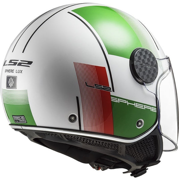 Casco Ls2 SPHERE LUX OF558 FIRM - Bianco Verde Rosso