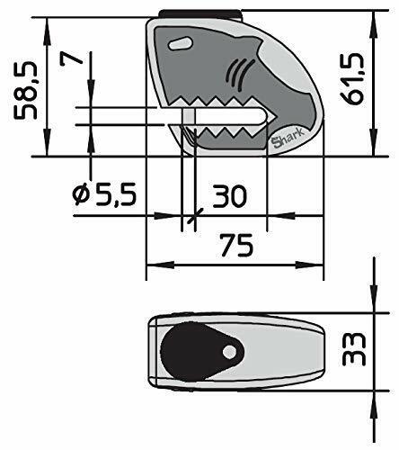 Antifurto Bloccadisco VIRO art. 164 - SHARK Ø 5,5 mm