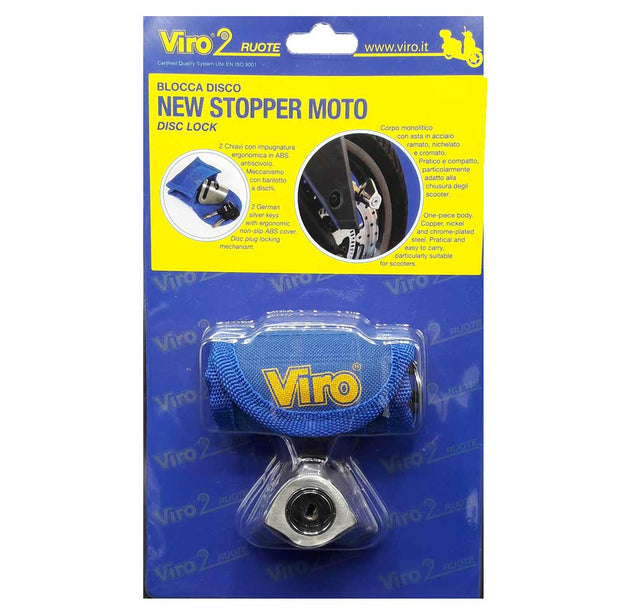 Antifurto Bloccadisco VIRO art. 136 - NEW STOPPER MOTO Ø 6 mm Finitura Acciaio